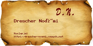 Drescher Noémi névjegykártya